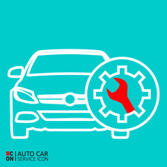 Vector image of car service icon. Conception of automobiles.