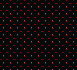 Black luxury background with red  beads. Seamless vector illustration.