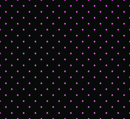 Black luxury background with pink beads. Seamless vector illustration. 