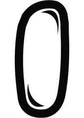 black and white alphabet in capital for educational or commercial purposes