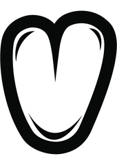 black and white alphabet in capital for educational or commercial purposes