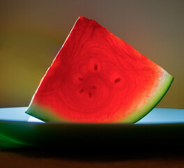 slice of watermelon on a plate