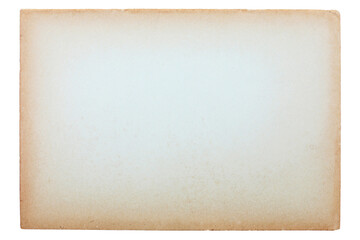 Old vintage weathered kraft paper with white isolated