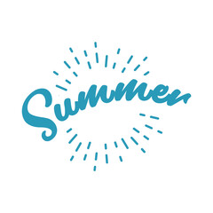 “Summer”の文字とあしらい