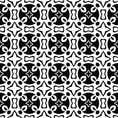 floral seamless pattern background.Geometric ornament for wallpapers and backgrounds. Black and white pattern.retained white elements to easily change the color of the inside of the black patterns. 