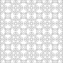 Repeating geometric tiles with stripe elements.Black and white pattern. retained white elements to easily change the color of the inside of the black patterns. suitable for editing. 