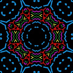 Colourful pattern illustration design made with the help of graphics.