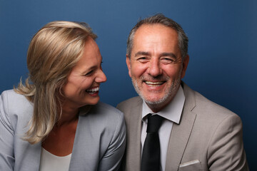 Beautiful happy commercial love couple