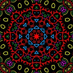 Colourful pattern illustration design made with the help of graphics.