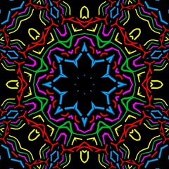 Colourful pattern illustration design made with the help of graphics.