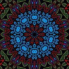Colourful pattern illustration design made with the help of graphics.