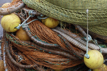 Fishing net in the harbor