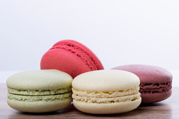 macaroons on a wooden table