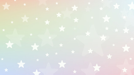 Fototapeta na wymiar Cute pastel rainbow star light background
