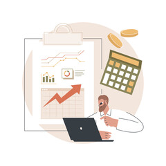 Income statement abstract concept vector illustration. Comprehensive business income, company financial statement, balance sheet, company accountancy service, financial document abstract metaphor.