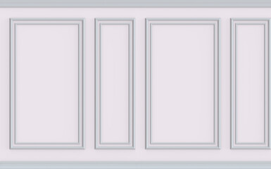 Interior wall with molding. 3d illustration. Seamless pattern. - 443849268