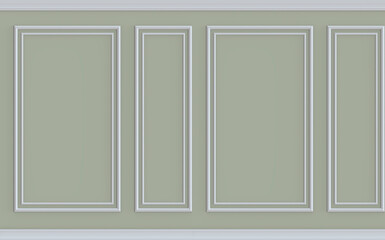 Interior wall with molding. 3d illustration. Seamless pattern. - 443849283
