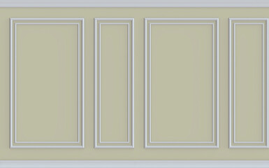 Interior wall with molding. 3d illustration. Seamless pattern. - 443849289