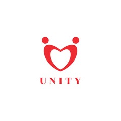 Love Unity Logo. Vector Design.