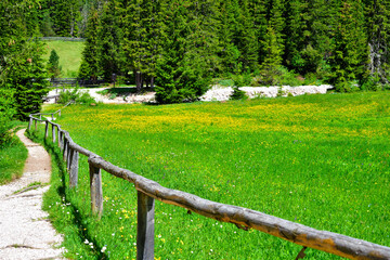 panorama of the val di funes south tyrol Italy