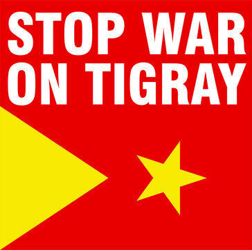 Tigray Ethiopia Africa Protest Poster Design. Stop War In Tigray. Vector Illustration.