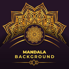 Luxury mandala background design template Premium Vector