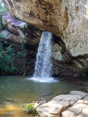 The beautiful Sang Chan Waterfall(Long Ru Waterfall) at Ubon Ratchathani, Thailand.