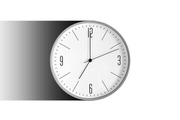 Clock Isolated on a white background. Design element. Long shadow. Time concept. Business. Lifestyle.