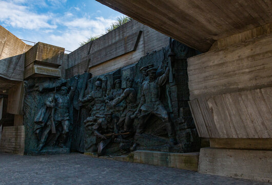 Kiev, Ukraine - July 30, 2018: A picture of one of the sculptures of The Ukrainian State Museum of the Great Patriotic War.