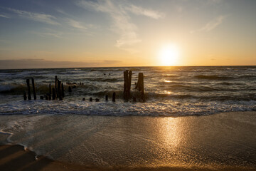 sunset on the beach