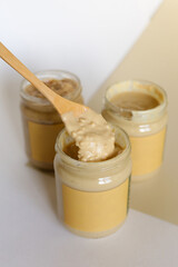 Texture close up Almond Butter or Peanut butter