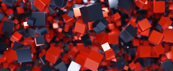 Colorful abstract cubes backgound. 3d render.
