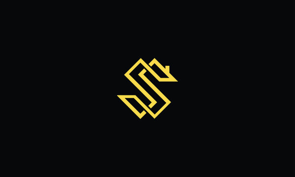 Initial letter SS S minimalist art monogram 