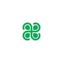 Letter AE Clover Logo. Vector Design.