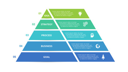 Creative concept for infographic with 5 steps, options, parts or processes. Business data visualization.