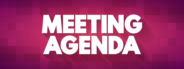 Meeting Agenda text quote, concept background
