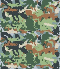 Fototapeta premium Seamless texture military camouflage