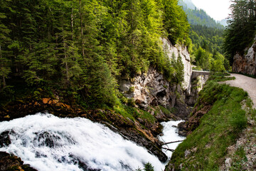 Waterfalls in the Alps.