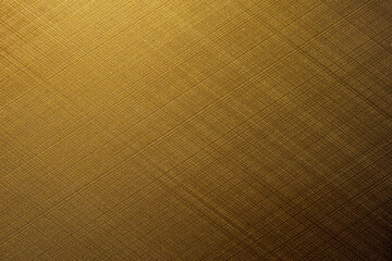 The golden incline line texture background with lighting spot. The luxury background texture .