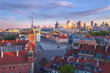 Fototapeta na wymiar Cityscape of Warsaw, Poland