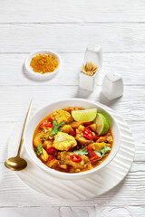 Moqueca Baiana, brazilian fish curry, top view