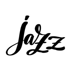 Jazz. Unique hand drawn lettering and modern calligraphy.