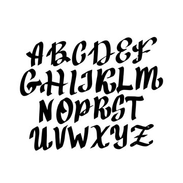 Full alphabet in the Gothic style. Vector