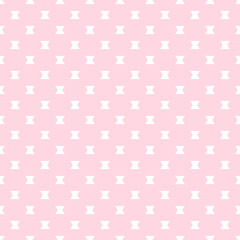 Seamless white pattern on pink background.