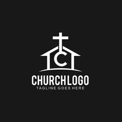 Cross logo for church design template or icon cross for christian community 