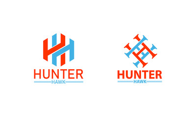 H text and font stylish business logo ideas