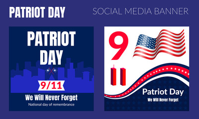 Vector patriot day illustration. We will newer forget 9\11, Vector patriotic illustration with American flag.