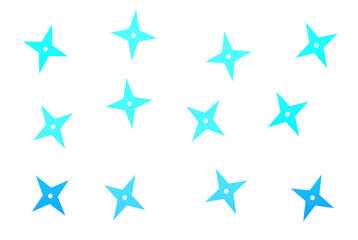 Blue shuriken pattern