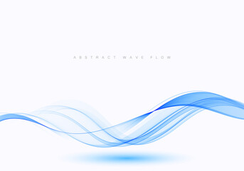 Abstract blue wave vector background Blue wave flow