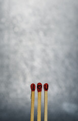 I Love You on Match Sticks. Matchstick art photography used matchsticks to create a love concept.